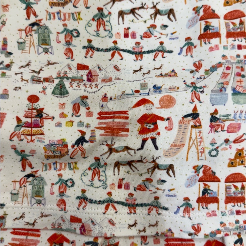LAKE Christmas Print 2 Piece Pajama Set 12-18M - Picture 4 of 6